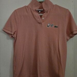 Lacoste Men's Peach Polo Shirt